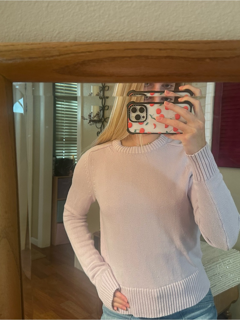 Banana Republic Classic Crewneck Womens Sweater in Light Purple